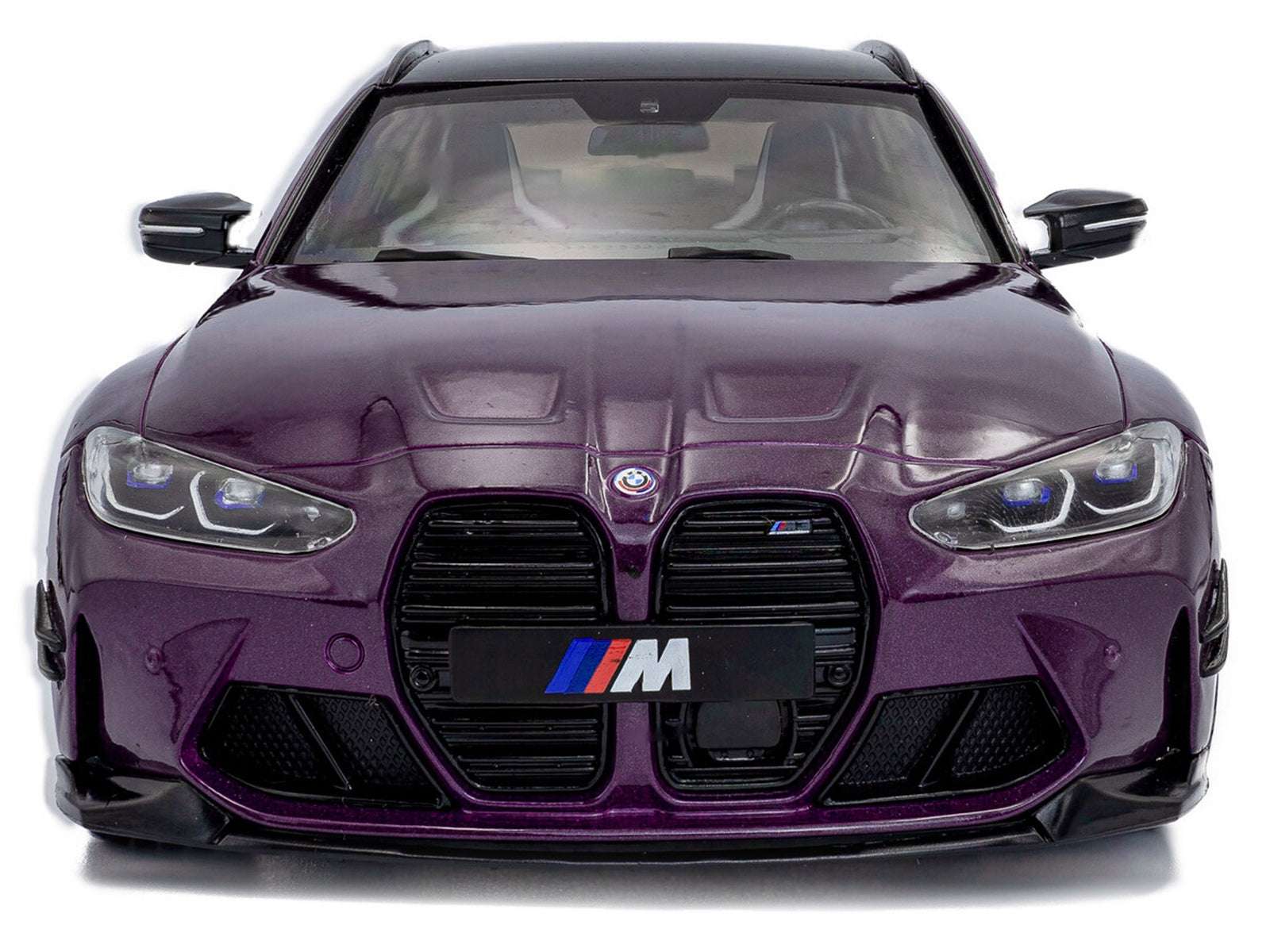 2024 BMW M3 Competition M xDrive Touring Twilight Purple Pearl Metallic with Black Top 1/18 Diecast Model Car by Solido Miniature Motors Default Title Default Title-