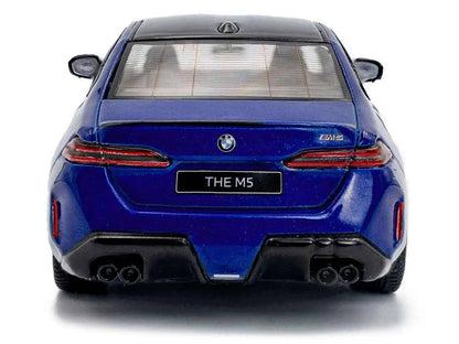 2024 BMW M5 Sedan Marina Bay Blue Metallic with Black Top 1/43 Diecast Model Car by Solido Miniature Motors Default Title Default Title-
