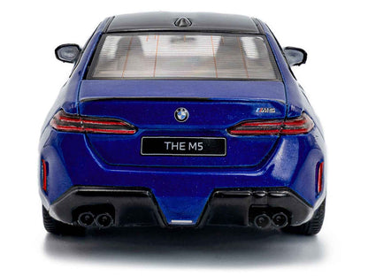 2024 BMW M5 Sedan Marina Bay Blue Metallic with Black Top 1/43 Diecast Model Car by Solido Miniature Motors Default Title Default Title-