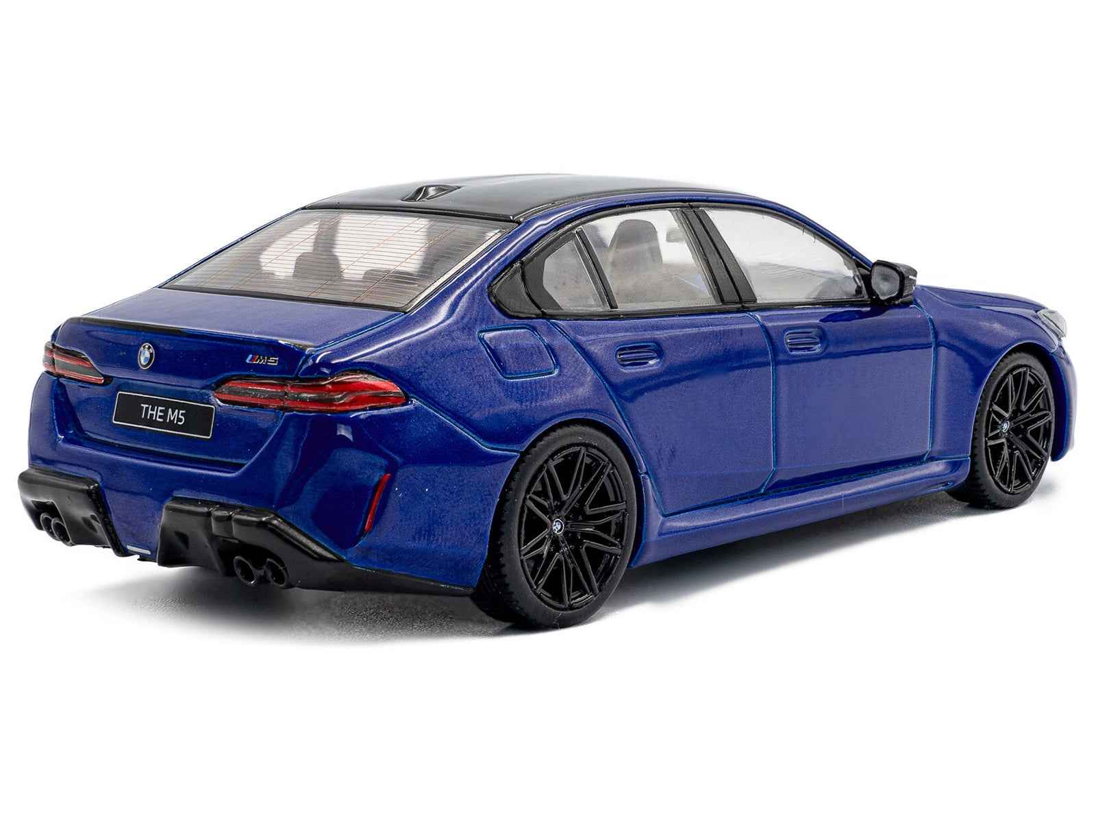 2024 BMW M5 Sedan Marina Bay Blue Metallic with Black Top 1/43 Diecast Model Car by Solido Miniature Motors Default Title Default Title-