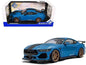 2024 Ford Shelby Mustang Super Snake Grabber Blue Metallic Diecast Model Car