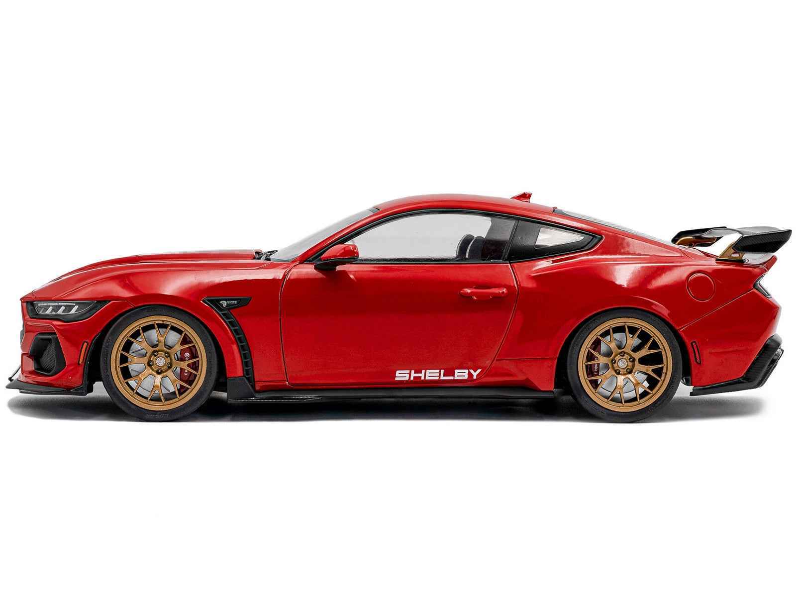2024 Ford Shelby Mustang Super Snake Race Red with White Stripes 1/18 Diecast Model Car by Solido Cartsfy Inc.