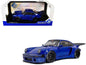 2024 Porsche 911 KS-R by Khyzyl Saleem Dark Blue Metallic 1/18 Diecast Model Car by Solido Cartsfy Inc.