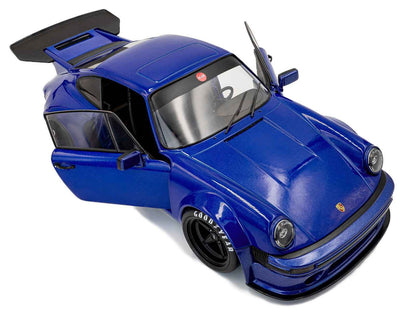 2024 Porsche 911 KS-R by Khyzyl Saleem Dark Blue Metallic 1/18 Diecast Model Car by Solido Cartsfy Inc.