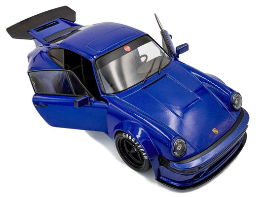 2024 Porsche 911 KS-R by Khyzyl Saleem Dark Blue Metallic 1/18 Diecast Model Car by Solido Cartsfy Inc.