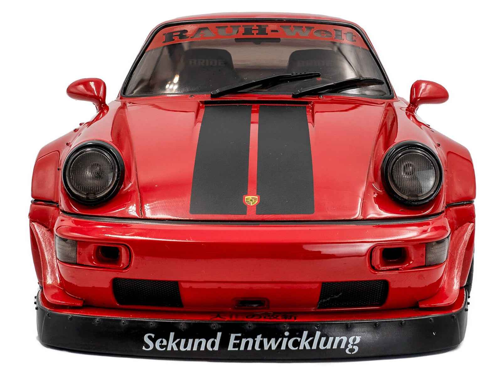 2024 RWB Bodykit "Taikano Kaishin" Red with Black Stripes 1/18 Diecast Model Car by Solido Miniature Motors Default Title Default Title-