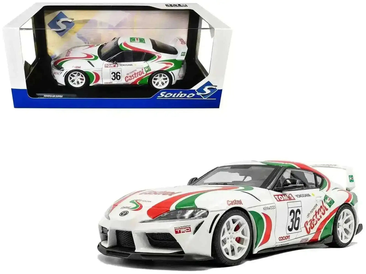 2024 Toyota GR Supra #36 "Toyota Racing Tribute" White with Green and Red Graphics 1/18 Diecast Model Car by Solido Cartsfy Inc.