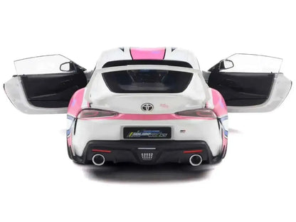 2024 Toyota GR Supra "Itasha" White with Graphics "StreetFighters" 1/18 Diecast Model Car by Solido Cartsfy Inc.