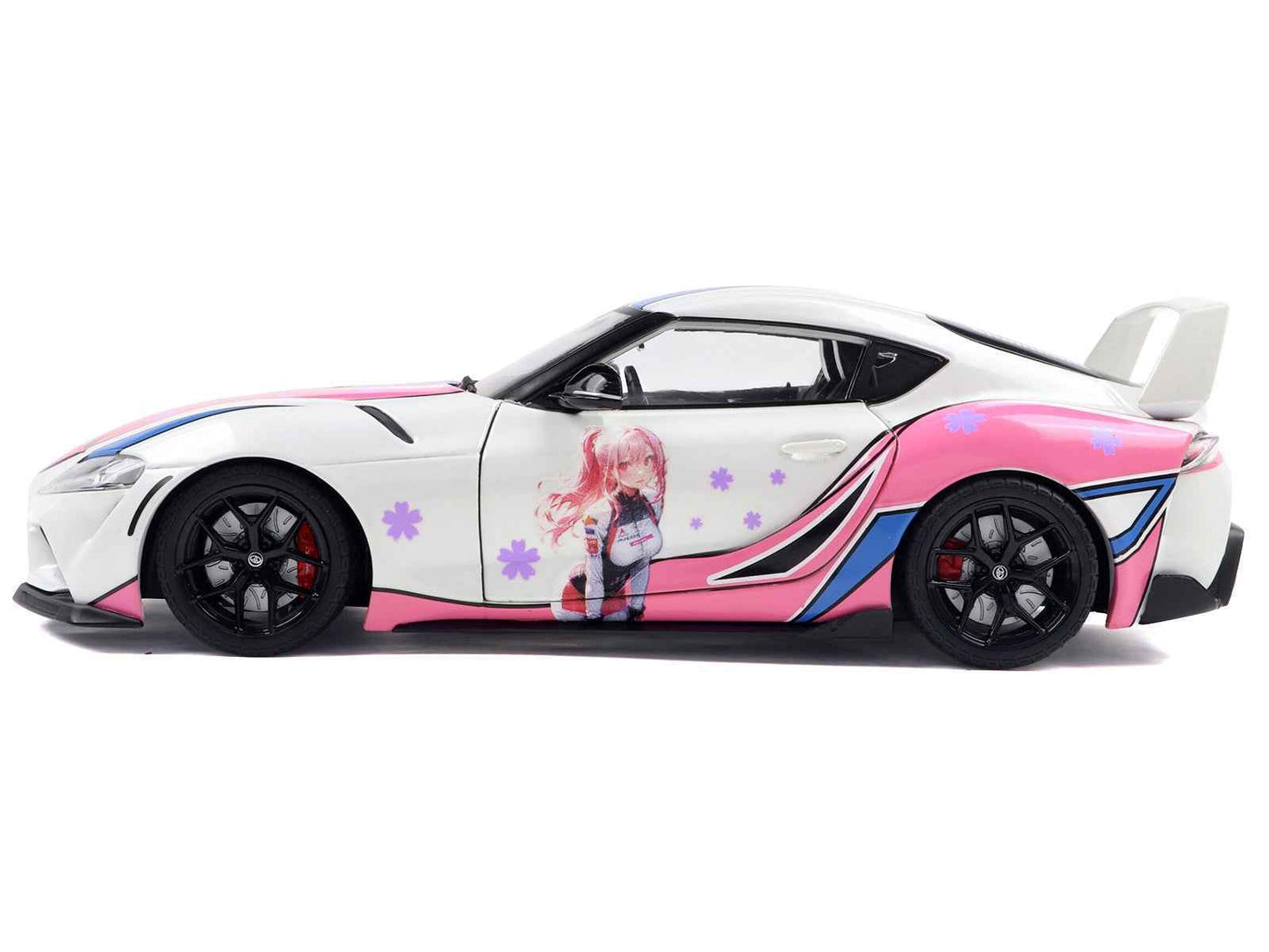 2024 Toyota GR Supra "Itasha" White with Graphics "StreetFighters" 1/18 Diecast Model Car by Solido Miniature Motors Default Title Default Title-