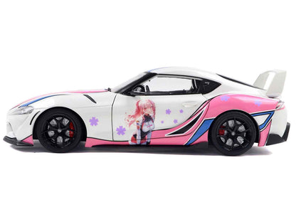 2024 Toyota GR Supra "Itasha" White with Graphics "StreetFighters" 1/18 Diecast Model Car by Solido Miniature Motors Default Title Default Title-