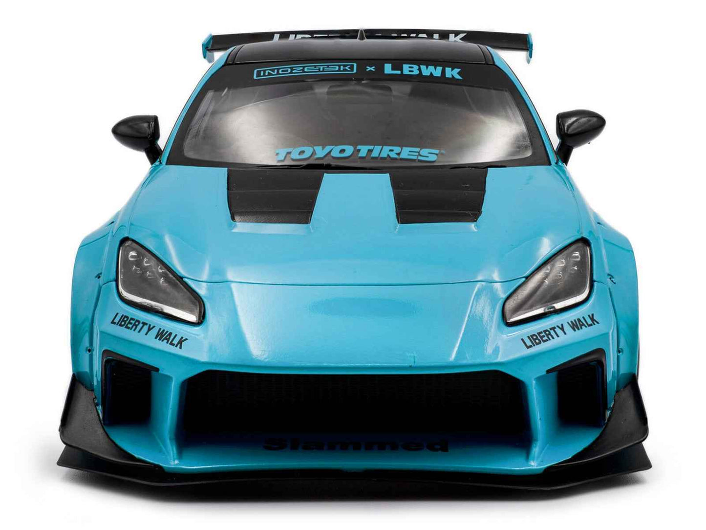 2024 Toyota GR86 LBWK Body Kit RHD (Right Hand Drive) Baby Blue with Black Top 1/18 Diecast Model Car by Solido Miniature Motors Default Title Default Title-