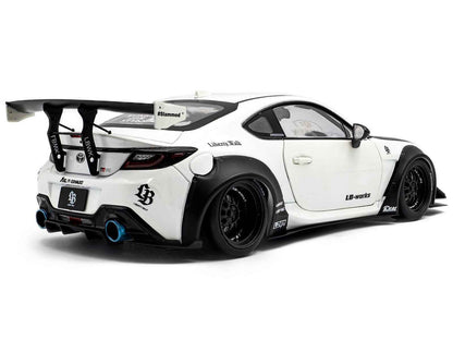 2024 Toyota GR86 LBWK Body Kit RHD (Right Hand Drive) Pearl White with Carbon Hood 1/18 Diecast Model Car by Solido Miniature Motors Default Title Default Title-