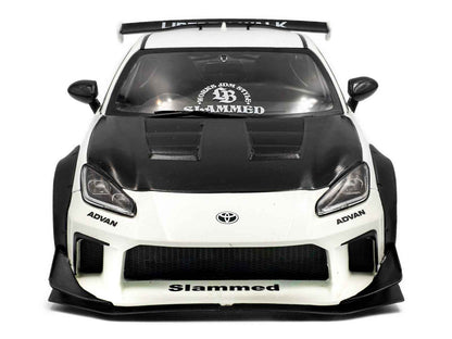 2024 Toyota GR86 LBWK Body Kit RHD (Right Hand Drive) Pearl White with Carbon Hood 1/18 Diecast Model Car by Solido Miniature Motors Default Title Default Title-