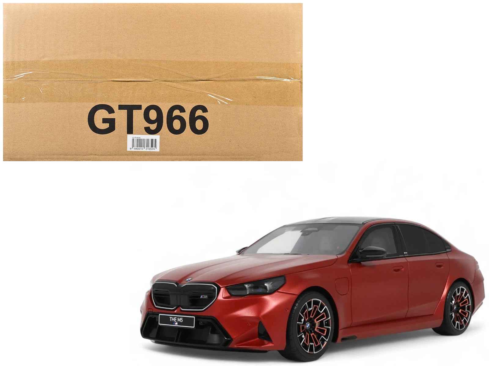 2025 BMW M5 (G90) Pebble Beach Edition Fire Orange Metallic with Black Top 1/18 Model Car by GT Spirit Cartsfy Inc.