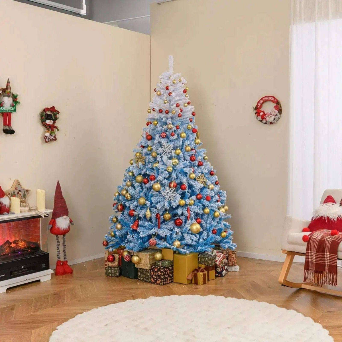 2025 New Artificial Christmas Tree with 456 Branch Tips and Folding Metal Stand Cartsfy Inc.