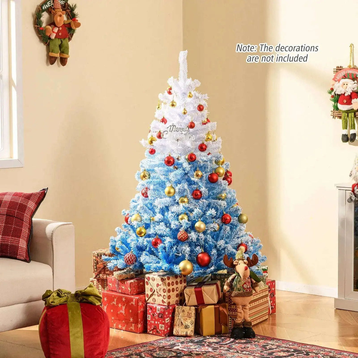 2025 New Artificial Christmas Tree with 456 Branch Tips and Folding Metal Stand Cartsfy Inc.