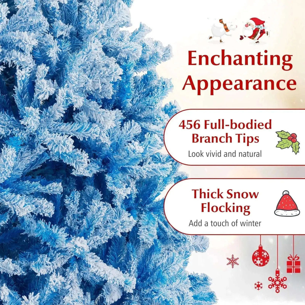 2025 New Artificial Christmas Tree with 456 Branch Tips and Folding Metal Stand Cartsfy Inc.