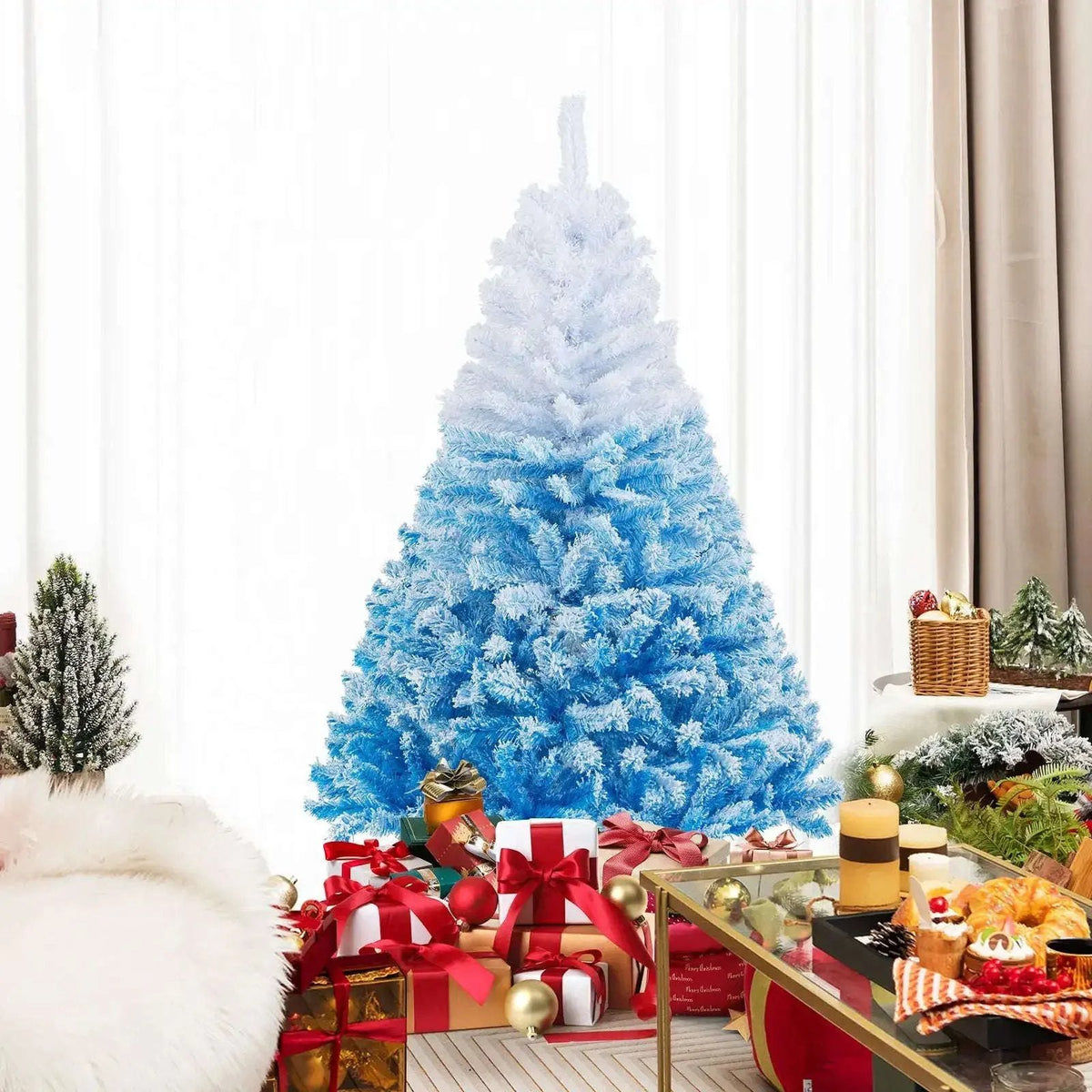 2025 New Artificial Christmas Tree with 456 Branch Tips and Folding Metal Stand Cartsfy Inc.