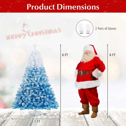 2025 New Artificial Christmas Tree with 456 Branch Tips and Folding Metal Stand Cartsfy Inc.