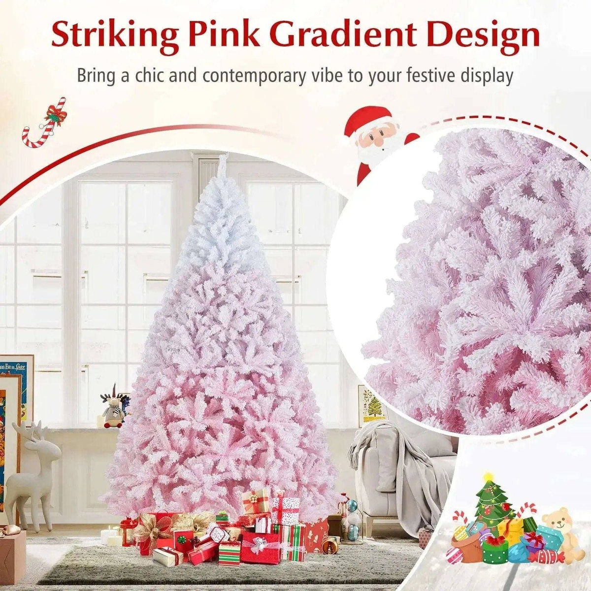 2025 New Artificial Christmas Tree with Folding Metal Stand and 456 Branch Tips Cartsfy Inc.