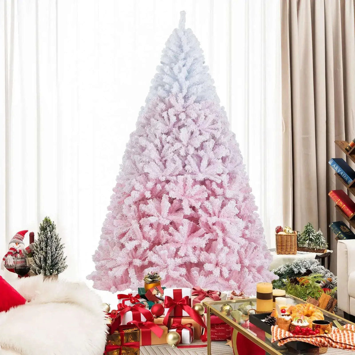 2025 New Artificial Christmas Tree with Folding Metal Stand and 456 Branch Tips Cartsfy Inc.
