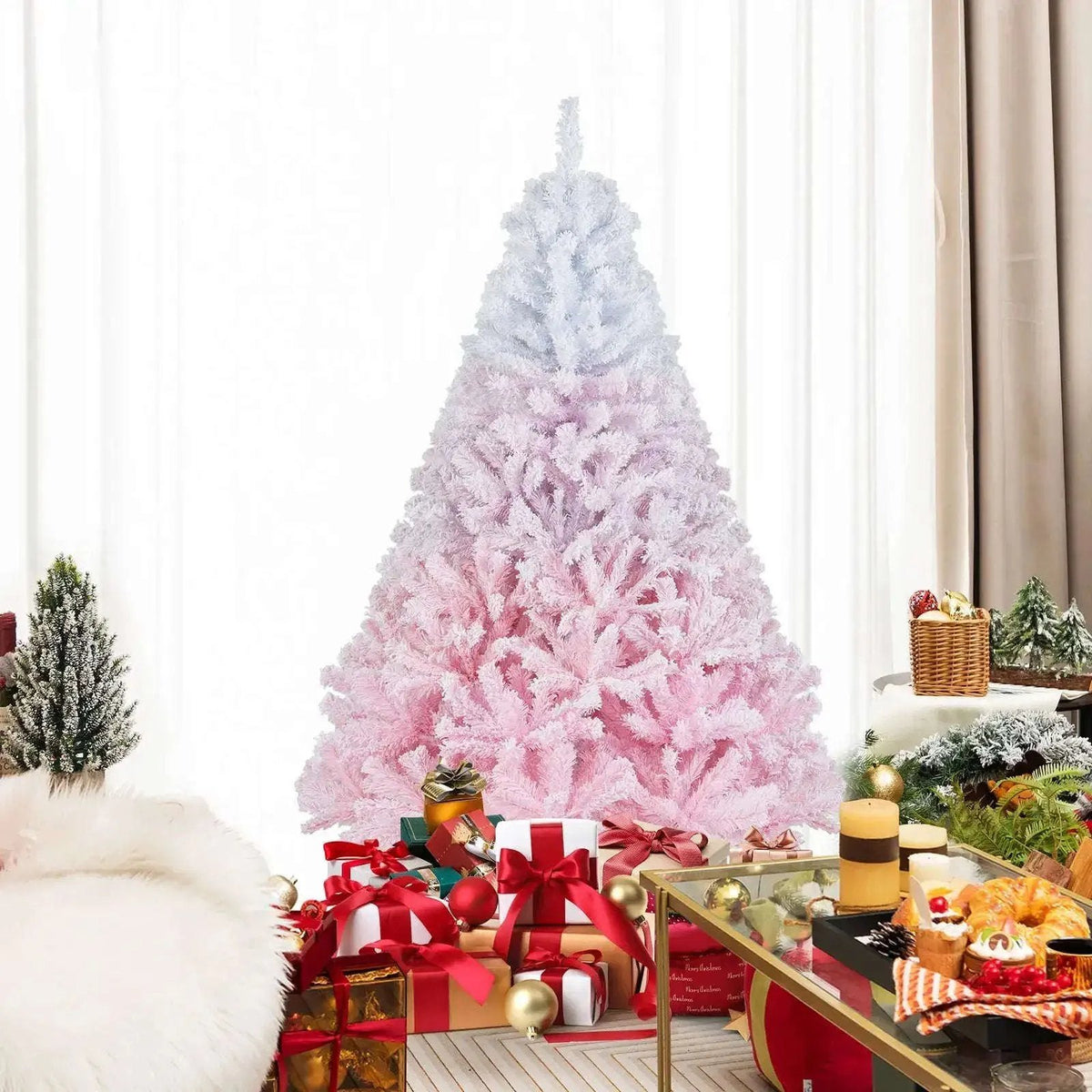 2025 New Artificial Christmas Tree with Folding Metal Stand and 456 Branch Tips Cartsfy Inc.