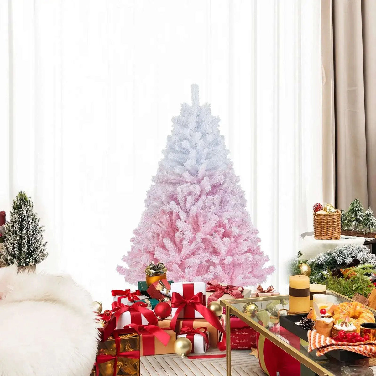 2025 New Artificial Christmas Tree with Folding Metal Stand and 456 Branch Tips Cartsfy Inc.