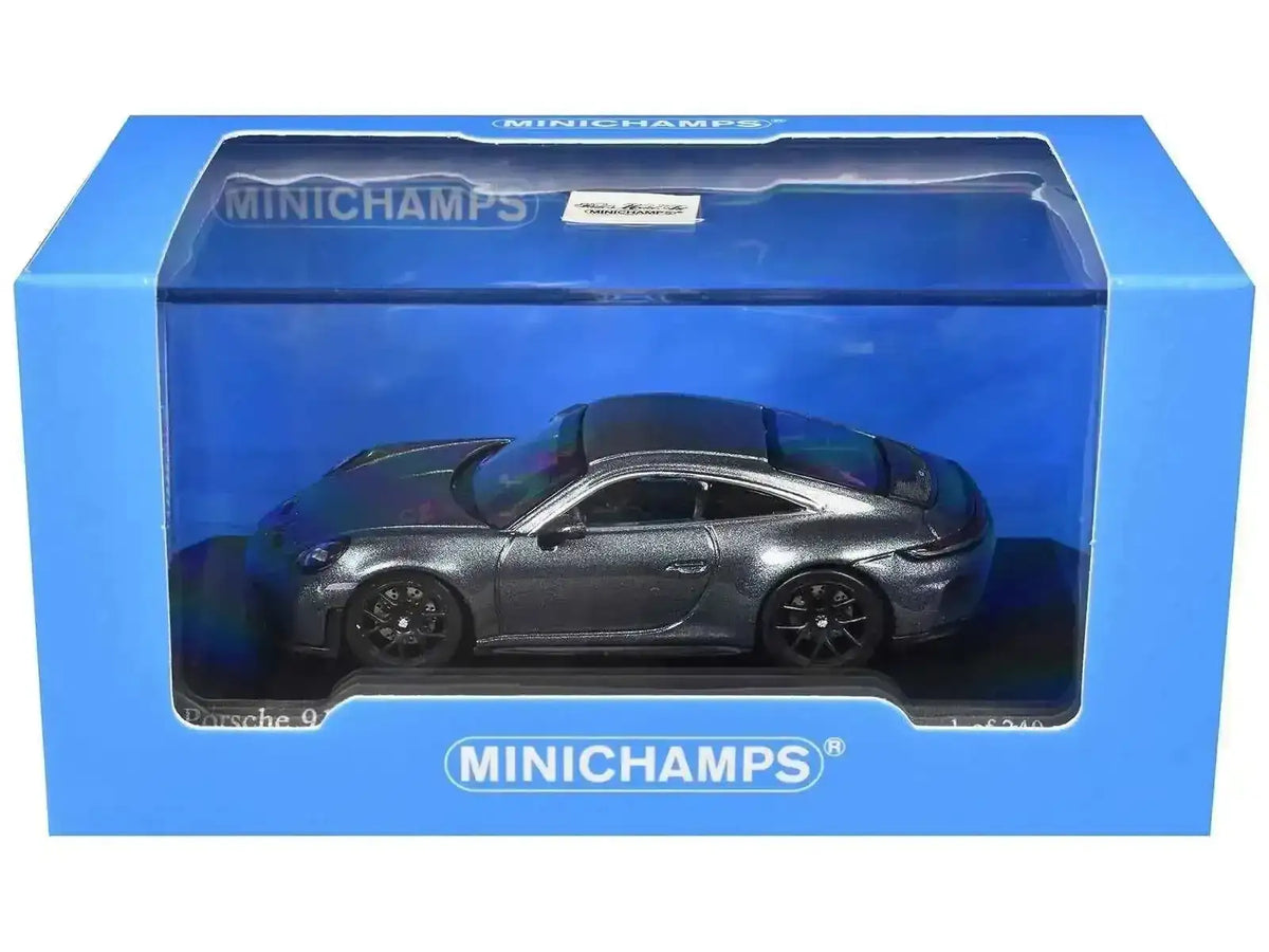2025 Porsche 911 (992.2) GT3 Touring Gray Metallic Limited Edition to 240 pieces Worldwide 1/64 Diecast Model Car by Minichamps Miniature Motors Default Title Default Title-