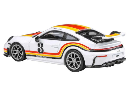 2025 Porsche 911 GT3 (992.2) #3 "Andial Livery" White with Stripes 1/64 Diecast Model Car by Paragon Models Miniature Motors Default Title Default Title-