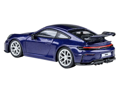 2025 Porsche 911 GT3 (992.2) Gentian Blue Metallic with Carbon Stripe 1/64 Diecast Model Car by Paragon Models Cartsfy Inc.