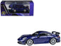 2025 Porsche 911 GT3 (992.2) Gentian Blue Metallic with Carbon Stripe 1/64 Diecast Model Car by Paragon Models Cartsfy Inc.