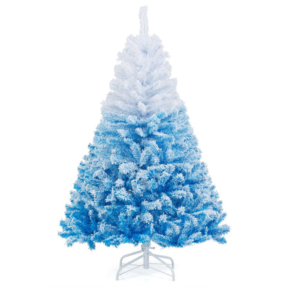 2025 New Artificial Christmas Tree with 456 Branch Tips and Folding Metal Stand