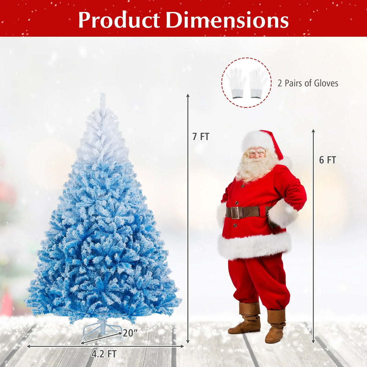 2025 New Artificial Christmas Tree with 456 Branch Tips and Folding Metal Stand