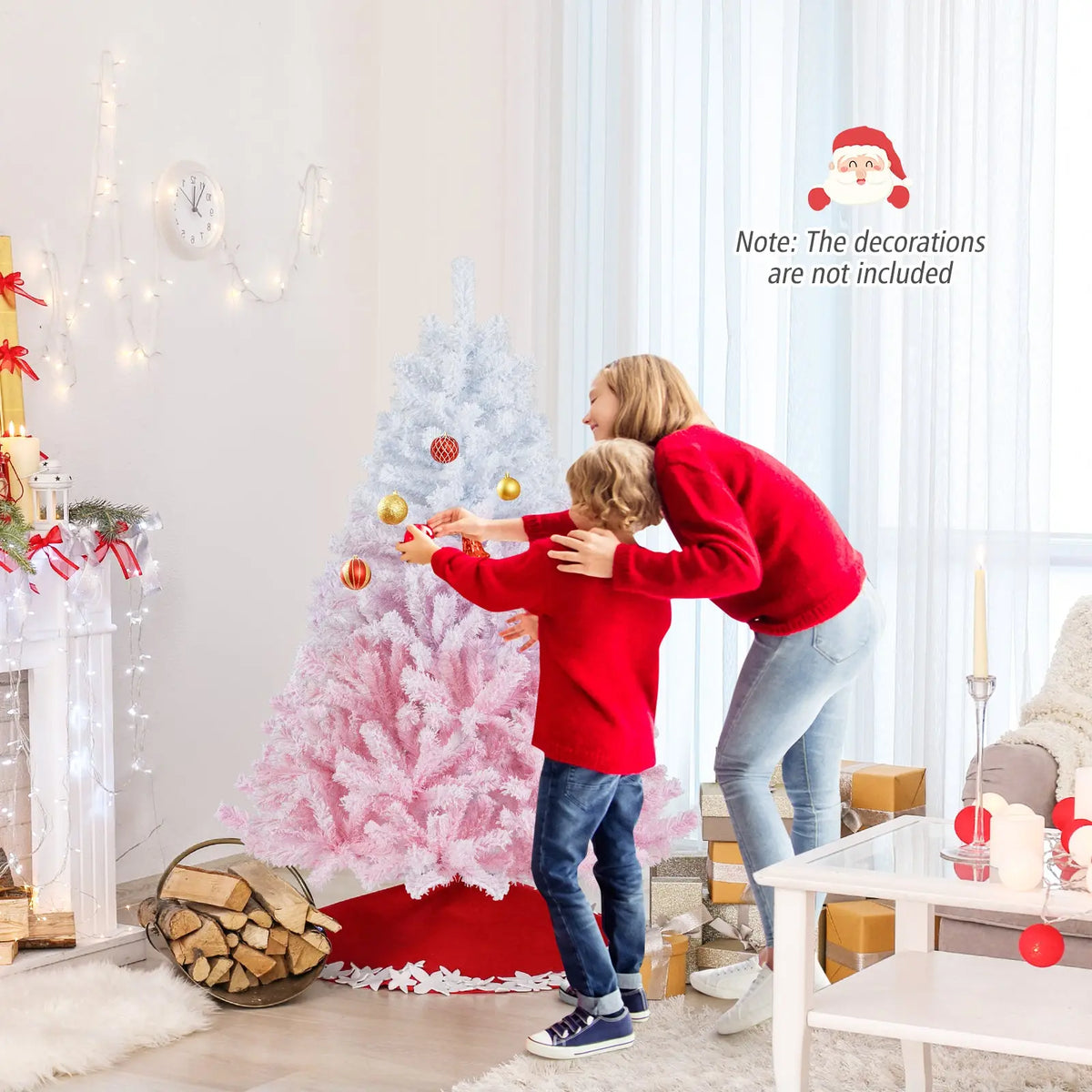 2025 New Artificial Christmas Tree with Folding Metal Stand and 456 Branch Tips