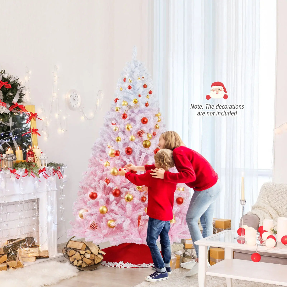 2025 New Artificial Christmas Tree with Folding Metal Stand and 456 Branch Tips