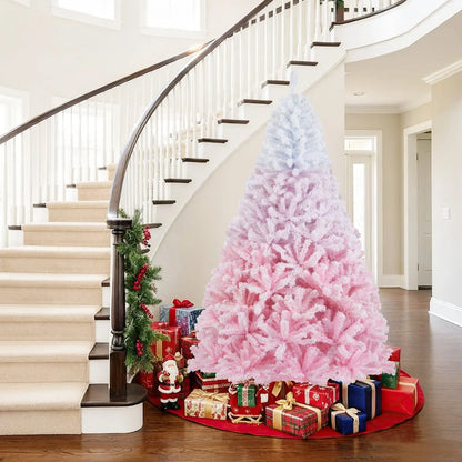2025 New Artificial Christmas Tree with Folding Metal Stand and 456 Branch Tips