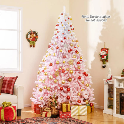 2025 New Artificial Christmas Tree with Folding Metal Stand and 456 Branch Tips