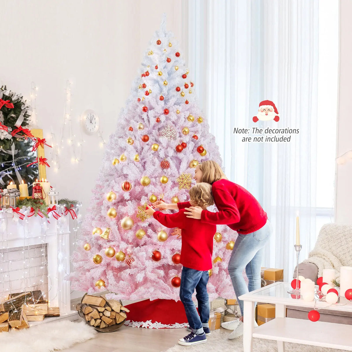 2025 New Artificial Christmas Tree with Folding Metal Stand and 456 Branch Tips