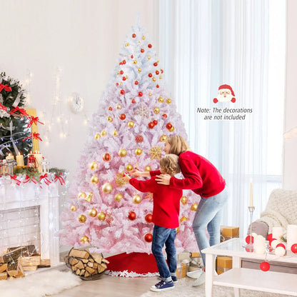 2025 New Artificial Christmas Tree with Folding Metal Stand and 456 Branch Tips