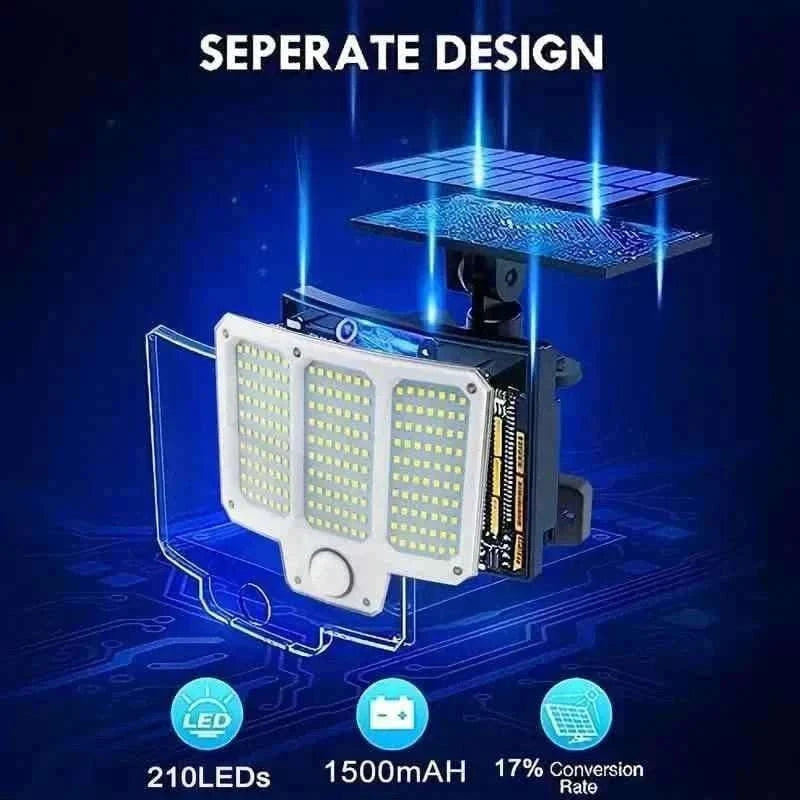 210 LED Garden Wall Lamp Super Bright Motion Sensor Solar Strong Power LED Garden Wall Lamp Cartsfy Inc.