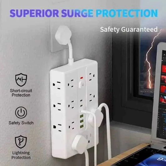 22-in-1 Multi-Functional Power Strip – 16 Sockets, 3 USB-A & 3 USB-C - Cartsfy Inc.
