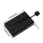 Black multi-outlet power strip with USB ports and side wall plug