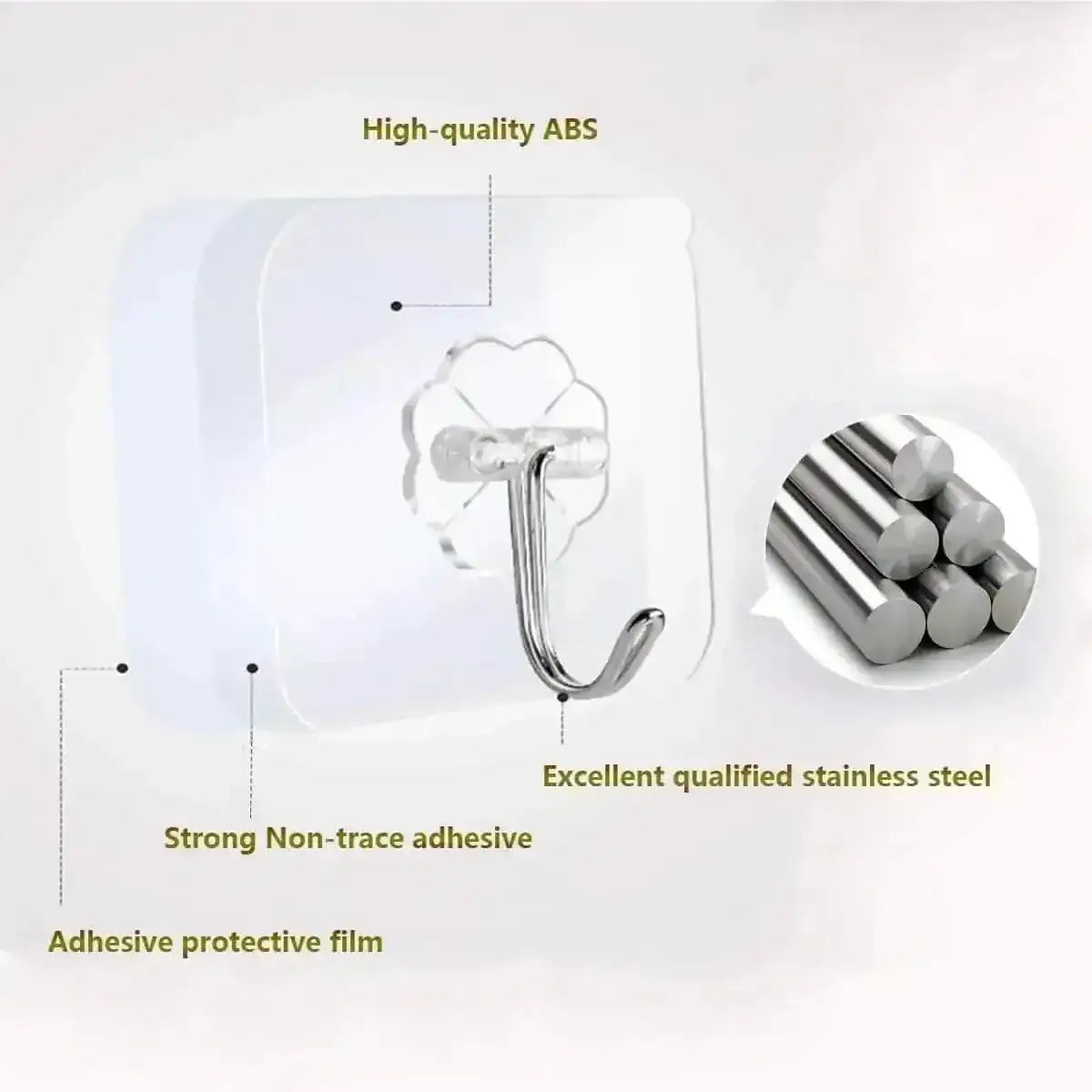 24-Pack: Adhesive Hooks Kitchen Wall Hooks DailySale Default Title Default Title-