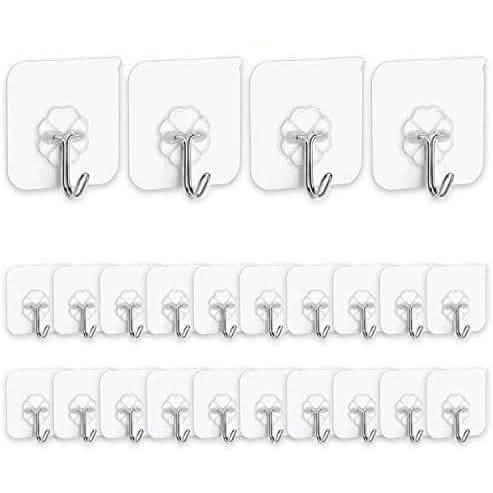 24-Pack: Adhesive Hooks Kitchen Wall Hooks Cartsfy Inc.