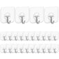 24-Pack: Adhesive Hooks Kitchen Wall Hooks Cartsfy Inc.