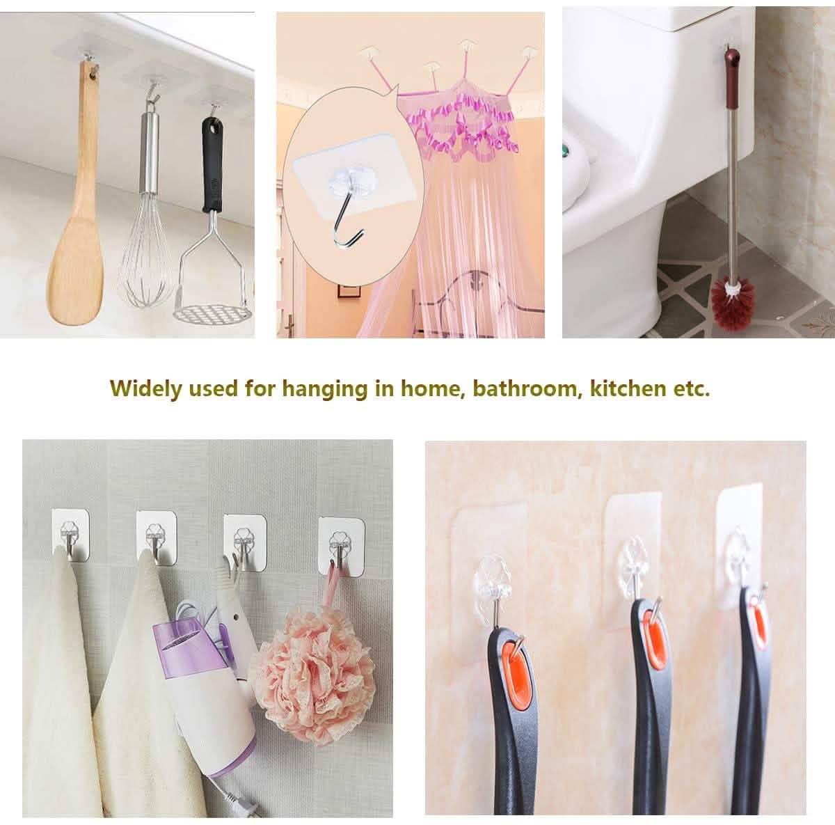 24-Pack: Adhesive Hooks Kitchen Wall Hooks Cartsfy Inc.