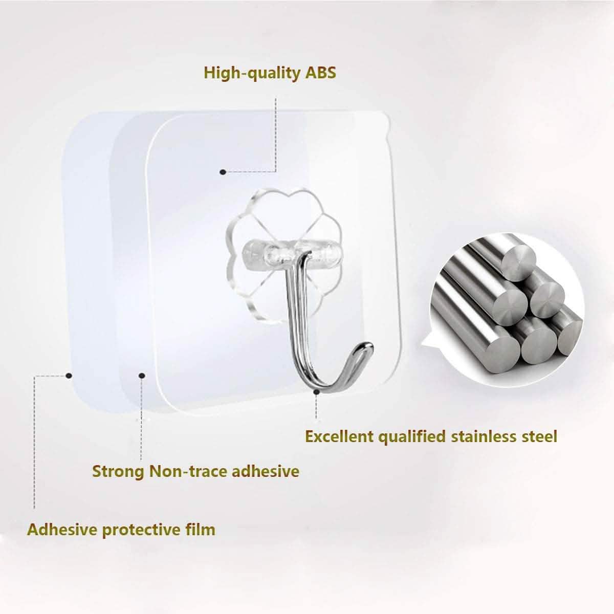 24-Pack: Adhesive Hooks Kitchen Wall Hooks Cartsfy Inc.