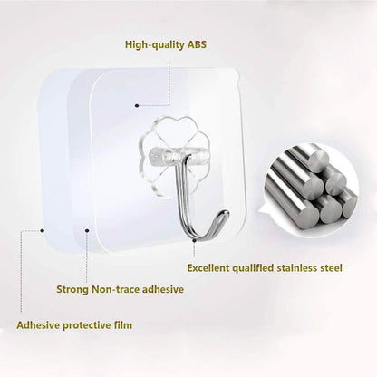 24-Pack: Adhesive Hooks Kitchen Wall Hooks Cartsfy Inc.