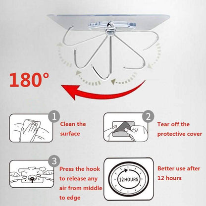 24-Pack: Adhesive Hooks Kitchen Wall Hooks Cartsfy Inc.