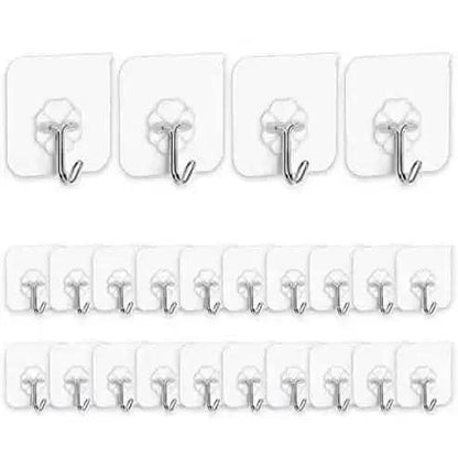 24-Pack Adhesive Hooks Kitchen Wall Hooks for Home Organization